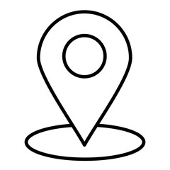 Location Isolated Silhouette Solid Line Icon with location, map, mark, navigation, pin Infographic Simple Vector Illustration