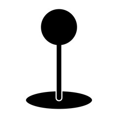Pointer Isolated Silhouette Solid Line Icon with pointer, direction, location, map, pin Infographic Simple Vector Illustration
