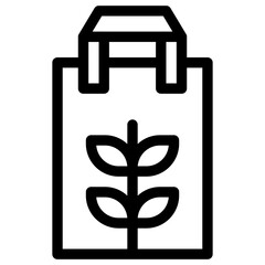 Eco-Bag Isolated Silhouette Solid Line Icon with eco-bag, bag, ecology, energy, green, nature Infographic Simple Vector Illustration