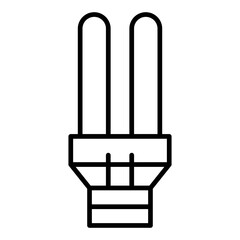 Energy-Saving-Light Isolated Silhouette Solid Line Icon with energy-saving-light, bulb, energy-bulb, energy-saver, energy-saver-bulb, light Infographic Simple Vector Illustration