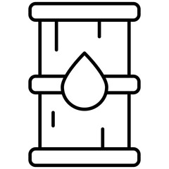 Oil-Barrel Isolated Silhouette Solid Line Icon with oil-barrel, barrel, drum, oil, oil-drum Infographic Simple Vector Illustration