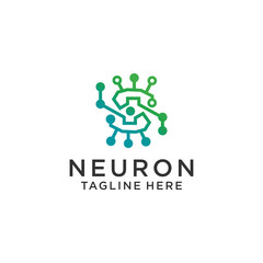 Simple neuron  design inspiration logo icon design template flat vector