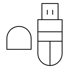Usb-Drive Isolated Silhouette Solid Line Icon with usb-drive, cable, connect, data, stick, usb Infographic Simple Vector Illustration
