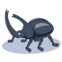 cute beetle vector cartoon illustration