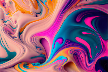 Fototapeta premium Swirls of Multicolor Marble Liquid Marble, Multicolor Painting Pattern