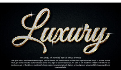 Luxury 3d editable text effect