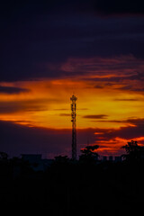Fototapeta premium tower at sunset