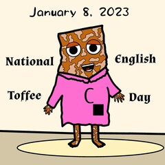 national english toffee day, january 8,2023