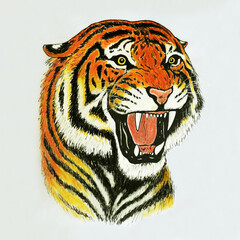 tiger head illustration - 559515242