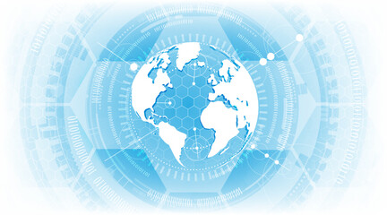 Obraz premium abstract background image futuristic world concept of technology and communication network