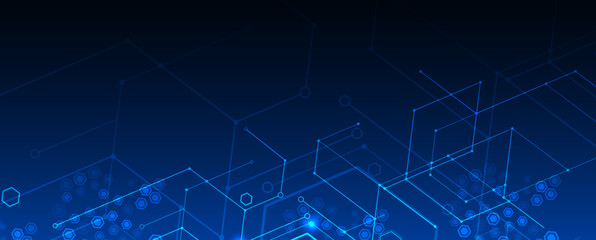 Abstract hexagon background. Technology poligonal design. Digital futuristic minimalism
