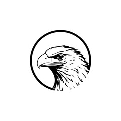 eagle head vector rounded logo template