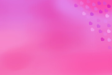 Pink color gradient background with hearts