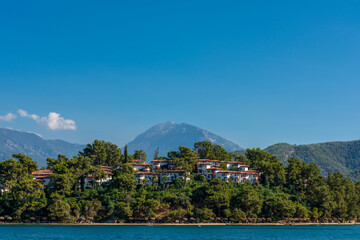 Blue waters around the Turkish city of Fethiye