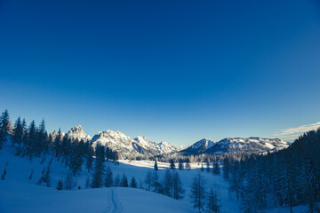 Ski mountaineering in the Carnic Alps, Friuli-Venezia Giulia, Italy