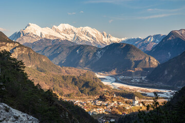 trekking day in the mountains of Friuli Venezia-Giulia