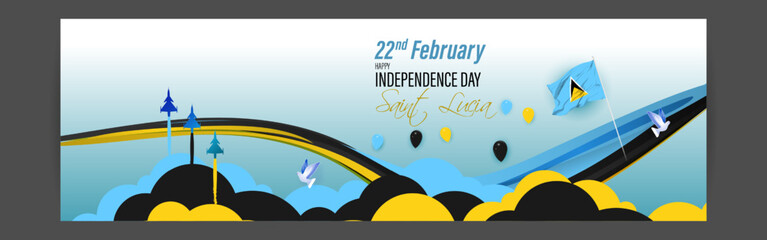 Vector illustartion for Saint Lucia Independence Day February 22