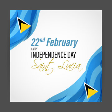 Vector illustartion for Saint Lucia Independence Day February 22