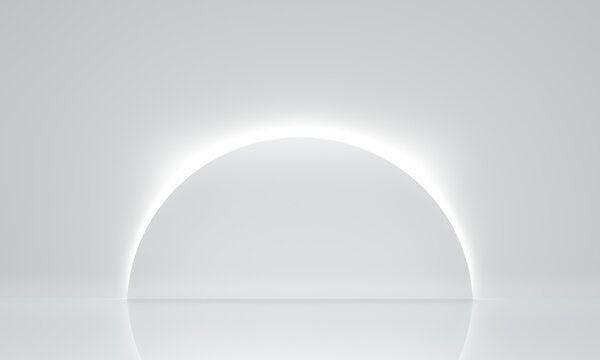 Simple minimalistic white 3d background. Product display presentation podium. 3d render © Sign Maker