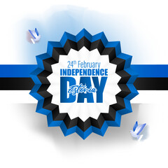 Vector illustration for Estonia independence day 24 February