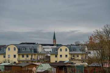 Kirche und Stadt in Dingolfing an der Isar