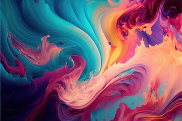 Colorful swirl watercolor texture abstract background generative AI