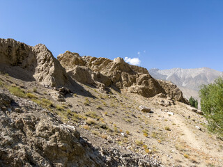 The ruins of a fortress in Pamir.