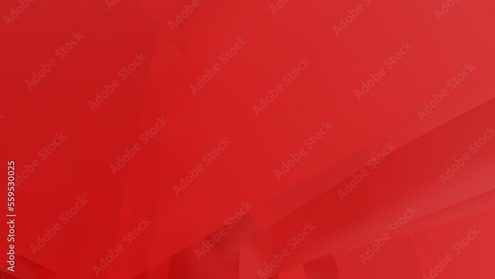 Poster red abstract background from polygons, cubes and gradient.