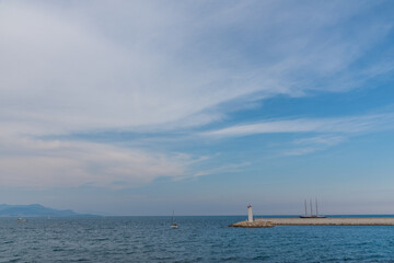 Summer vacation on the Mediterranean coast of the south of France in Antibes