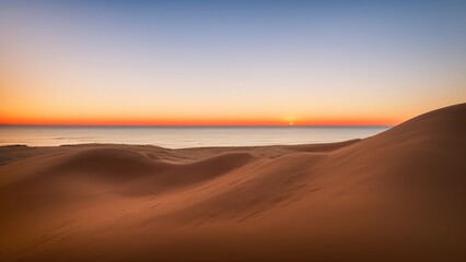 Fototapeta na wymiar Beautiful see landscape panorama, dune close to Baltic See.