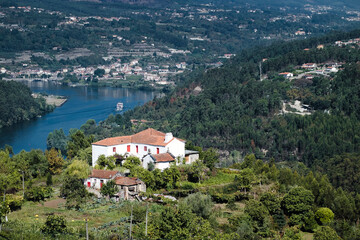Fototapeta na wymiar View of the Village in the hills of the Douro Valley, Porto, Portugal.