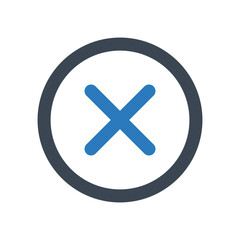 Obraz premium Cancel icon - vector illustration . Cancel, Circle, Close, Cross, Delete, Exit, Remove, dismiss, line, outline, icons .