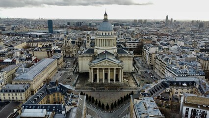 Fototapeta na wymiar Drone photo Panthéon Paris France