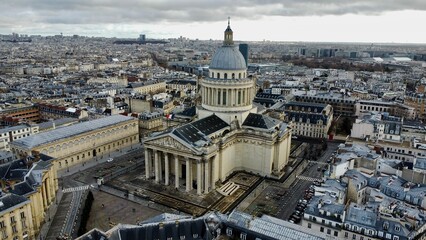 Fototapeta na wymiar Drone photo Panthéon Paris France europe