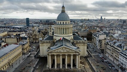 Fototapeta na wymiar Drone photo Panthéon Paris France europe