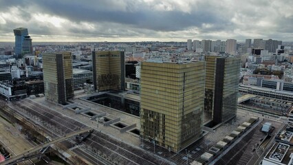 Drone photo Bibliotheque François-Mitterrand Paris France europe