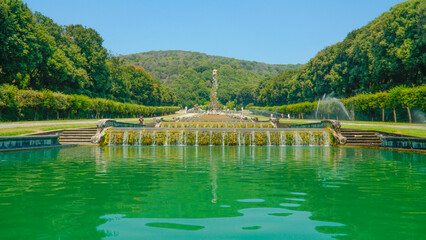 Italy's Caserta scenery and water flow is very beautiful