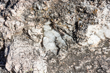 stone texture of rock formations close up