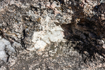 stone texture of rock formations close up