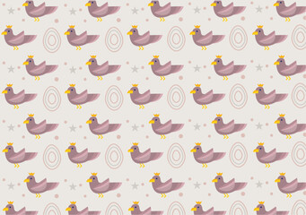Seamless bird pattern. Vector design for paper, covers, fabrics, interior decoration and other users