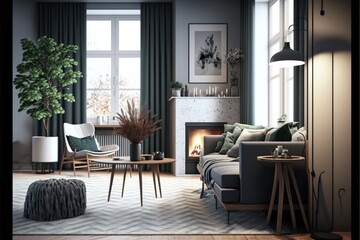 Fototapeta na wymiar modern style livingroom interior