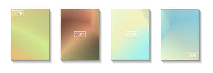 Fototapeta premium set of abstract background with beautiful gradation color, colorful background for poster flyer banner backdrop, vertical banner, cool fluid background vector illustration