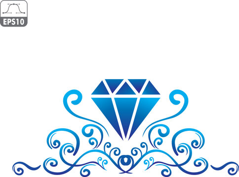 Blue diamond Luxury Logo design 