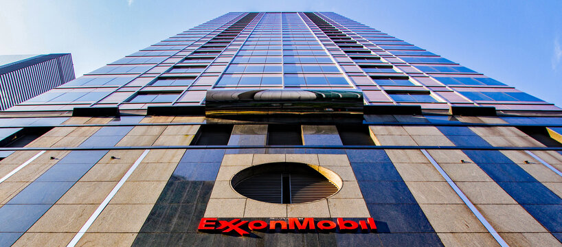 ExxonMobil corporate sign outside of their Asia-Pacific headquarters in, Kuala Lumpur, Malaysia