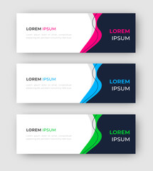Vector abstract design banner web template. Set of Design Banner Web Template. Vector design Banner background. vector illustration.