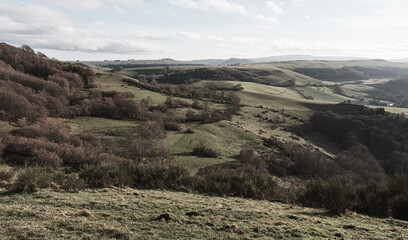 Natural landscape with blue sky and clouds