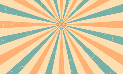 Orange and blue vintage background with lines