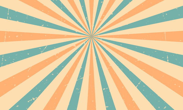 Orange and blue vintage background with lines