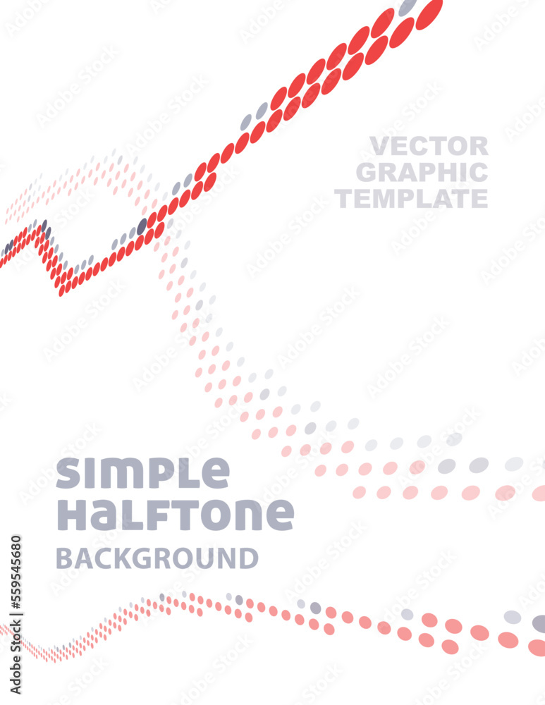 Aufkleber Simple background with red and gray halftone lines. Vector graphics