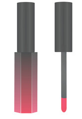 Lip gloss container. vector illustration